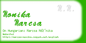 monika marcsa business card